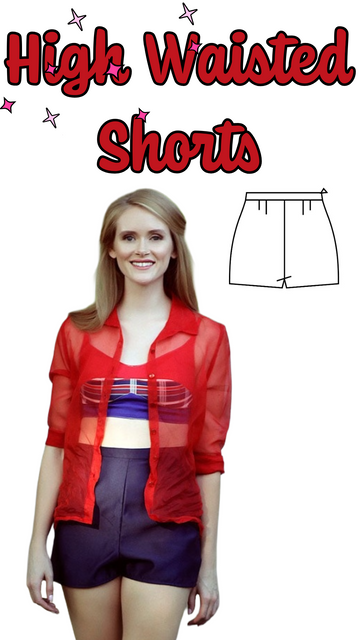 High Waisted Shorts PDF Sewing Pattern